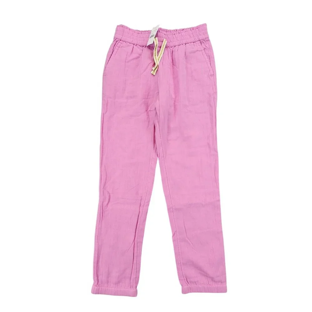 J. Crew Crewcuts Kids NEW Spring Wallace Pants Pink Drawstring‎ Casual Preppy 12